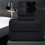 8 Piece Bathroom Towel Set Black |2 Oversized Large Bath Towels Sheet,2 Hand Towels and 4 Washcloths| 600GSM Ultra Soft Luxury Premium Towel Set Highly Absorbent Quick Dry Hotel Towel Collection