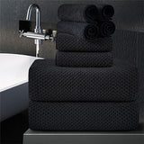 8 Piece Bathroom Towel Set Black |2 Oversized Large Bath Towels Sheet,2 Hand Towels and 4 Washcloths| 600GSM Ultra Soft Luxury Premium Towel Set Highly Absorbent Quick Dry Hotel Towel Collection