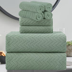 8 Piece Leave Bath Towel Set