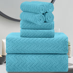 8 Piece Leave Bath Towel Set