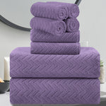 8 Piece Leave Bath Towel Set