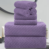 8 Piece Leave Bath Towel Set