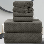 8 Piece Leave Bath Towel Set