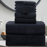 8 Piece Leave Bath Towel Set