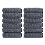 Green Essen 12-Pack Washcloths Set, 13"x13" Luxurious Dish Towels Ultra Soft Face Towels Quick Dry Kitchen Towel Bundle Absorbent Wash Cloths