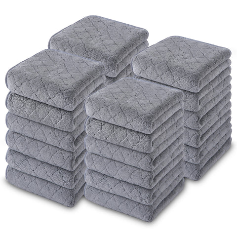 Jessy Home 24 Pieces Washcloths，Towels Set 13“x13”