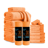 Jessy Home 18 Piece Light Purple Towel Set Include 4 Bath Towels,4 Hand Towels,4 Fingertip Towels,4 Washcloths,2 Rolls Cleaning Towels,Soft Microfiber Highly Absorbent Towel Set for Bathroom