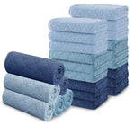 Beartech Bath Towel Set 24 Pack Washcloths