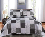 Plaid Patchwork Quilts Set Twin/Queen/King Size Bedspread Soft Microfiber Coverlet