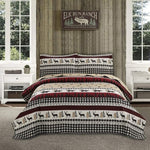 Bear Deer Quilts Set Twin/Queen/King Size Bedspread Soft Microfiber Coverlet