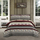 Bear Deer Quilts Set Twin/Queen/King Size Bedspread Soft Microfiber Coverlet