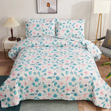 Ocean Quilts Set Twin/Queen/King Size Bedspread Soft Microfiber Coverlet