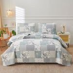 Plaid Patchwork Quilts Set Twin/Queen/King Size Bedspread Soft Microfiber Coverlet
