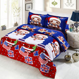 Christmas Quilts Set Twin/Queen/King Size Quilt Microfiber Bedspread Coverlet Set