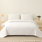 Jessy Home Solid Color Bed Quilt Set Microfiber Bedspread Coverlet