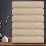 Jessy Home 6 Pieces  Large Bath Towels Set Oversized Bath Sheet Soft Towel Set