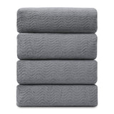 Covina Home 4 Pcs Bath Towel Set Light Green Microfiber Bathroom Towel Set Ultra Soft Plush Oversized Towels Adult Luxury Bath Sheet