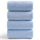 Covina Home 4-Pack Bath Towel Set, Oversized Ultra Soft Microfiber Bathroom Towel Set Adult Luxury Lightweight Cozy Collection