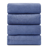 Covina Home 4 Pcs Bath Towel Set Light Green Microfiber Bathroom Towel Set Ultra Soft Plush Oversized Towels Adult Luxury Bath Sheet