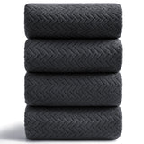 Covina Home 4-Pack Bath Towel Set, Oversized Ultra Soft Microfiber Bathroom Towel Set Adult Luxury Lightweight Cozy Collection