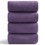 Covina Home 4-Pack Bath Towel Set, Oversized Ultra Soft Microfiber Bathroom Towel Set Adult Luxury Lightweight Cozy Collection