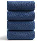 Covina Home 4-Pack Bath Towel Set, Oversized Ultra Soft Microfiber Bathroom Towel Set Adult Luxury Lightweight Cozy Collection