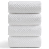 Covina Home 4-Pack Bath Towel Set, Oversized Ultra Soft Microfiber Bathroom Towel Set Adult Luxury Lightweight Cozy Collection