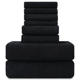 Covina Home 8 Pcs Bath Towel Set Microfiber Bathroom Towel Set Ultra Soft Plush Oversized Towels Adult Luxury Bath Sheet