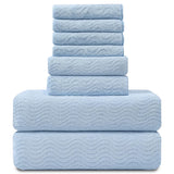 Covina Home 8 Pcs Bath Towel Set Microfiber Bathroom Towel Set Ultra Soft Plush Oversized Towels Adult Luxury Bath Sheet