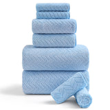 Covina Home 8-Pack Bath Towel Set, Oversized Ultra Soft Microfiber Bathroom Towel Set Adult Luxury Lightweight Cozy Collection