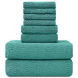 Covina Home 8 Pcs Bath Towel Set Microfiber Bathroom Towel Set Ultra Soft Plush Oversized Towels Adult Luxury Bath Sheet