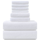 Covina Home 8 Pcs Bath Towel Set Microfiber Bathroom Towel Set Ultra Soft Plush Oversized Towels Adult Luxury Bath Sheet