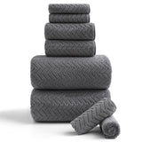Covina Home 8-Pack Bath Towel Set, Oversized Ultra Soft Microfiber Bathroom Towel Set Adult Luxury Lightweight Cozy Collection