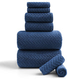 Covina Home 8-Pack Bath Towel Set, Oversized Ultra Soft Microfiber Bathroom Towel Set Adult Luxury Lightweight Cozy Collection