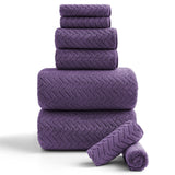 Covina Home 8-Pack Bath Towel Set, Oversized Ultra Soft Microfiber Bathroom Towel Set Adult Luxury Lightweight Cozy Collection