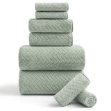 Covina Home 8-Pack Bath Towel Set, Oversized Ultra Soft Microfiber Bathroom Towel Set Adult Luxury Lightweight Cozy Collection