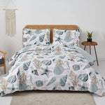 Ocean Quilts Set Twin/Queen/King Size Bedspread Soft Microfiber Coverlet