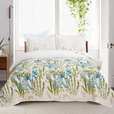 Floral Deer Quilts Set Twin/Queen/King Size Bedspread Soft Microfiber Coverlet