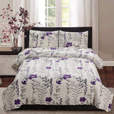 Floral Deer Quilts Set Twin/Queen/King Size Bedspread Soft Microfiber Coverlet