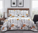Floral Deer Quilts Set Twin/Queen/King Size Bedspread Soft Microfiber Coverlet