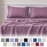 Bed Sheet Set 4 Piece Microfiber Fitted Sheet, Flat Sheet & 2 Pillowcases Bedding Set