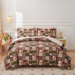 3/7-Piece Comforter Set - Bed in a Bag with Flat Sheet, Fitted Sheet, Pillowcases & Shams