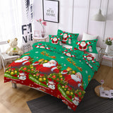 Christmas Quilts Set Twin/Queen/King Size Quilt Microfiber Bedspread Coverlet Set