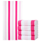 4 Pack Microfiber Oversized Beach Towel Set, 40"x70" Striped Beach Towels