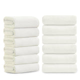 Jessy Home 12 Pack Hand Towel Set 16"x31" Soft Highly Absorbent Quick Dry Bathroom Bath Hand Towels Microfiber Plush Towels