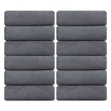 Jessy Home 12 Pack Hand Towel Set 16"x31" Soft Highly Absorbent Quick Dry Bathroom Bath Hand Towels Microfiber Plush Towels