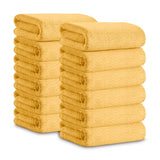 Jessy Home 12 Pack Hand Towel Set 16"x31" Soft Highly Absorbent Quick Dry Bathroom Towels 600 GSM Microfiber Plush Towels