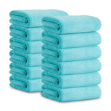 Jessy Home 12 Pack Hand Towel Set 16"x31" Soft Highly Absorbent Quick Dry Bathroom Towels 600 GSM Microfiber Plush Towels