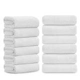 Jessy Home 12 Pack Hand Towel Set 16"x31" Soft Highly Absorbent Quick Dry Bathroom Bath Hand Towels Microfiber Plush Towels