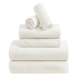 Jessy Home 6 Piece Bath Towel Set Soft Towel Set for Bathroom-2 Bath Towels, 2 Hand Towels, 2 Washcloths Highly Absorbent Bath Sheet for Hotel & Spa